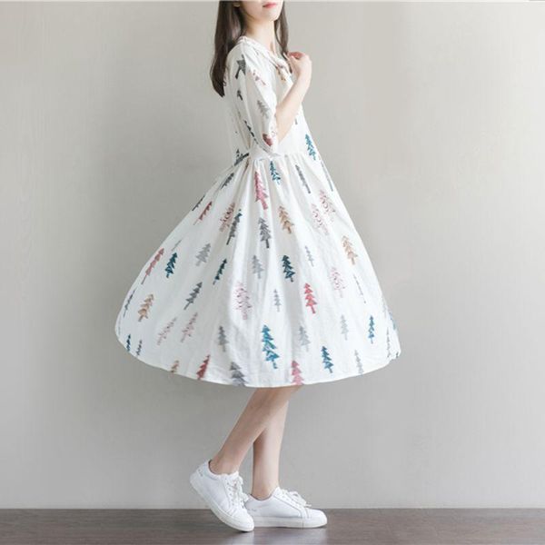 maternity dresses clothes arrival for pregnant women fashion doll collar print cotton linen losse casual pregnancy dress, White
maternity dresses clothes arrival for pregnant women fashion doll collar print cotton linen losse casual pregnancy dress, White