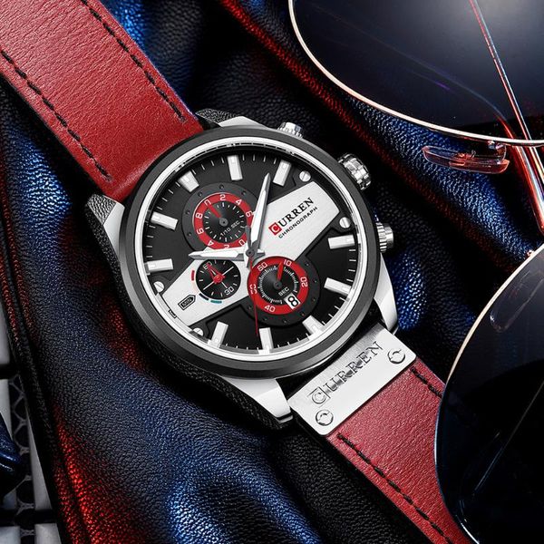 wristwatches curren casual wrist watches for men creative design chronograph wristwatch leather quartz clock male, Slivery;brown
wristwatches curren casual wrist watches for men creative design chronograph wristwatch leather quartz clock male, Slivery;brown