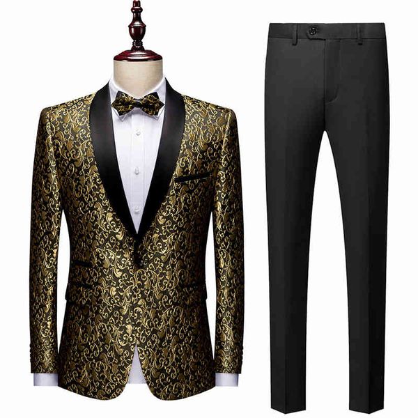 men's suits & blazers floral jacquard men for club prom 2 piece slim fit wedding tuxedo man fashion clothes set blazer with pants in st, White;black
men's suits & blazers floral jacquard men for club prom 2 piece slim fit wedding tuxedo man fashion clothes set blazer with pants in st, White;black