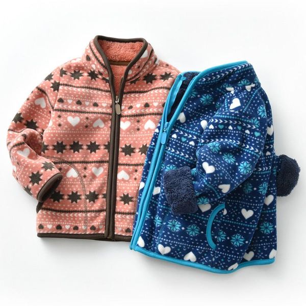 children's fleece jacket spring boys' clothing plush thickened girls' sweater jackets, Blue;gray
children's fleece jacket spring boys' clothing plush thickened girls' sweater jackets, Blue;gray