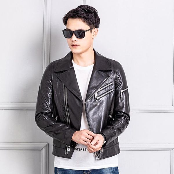 men's leather & faux 2021 streetwear 100% real sheepskin coat men spring autumn moto biker genuine jacket man fit 021, Black
men's leather & faux 2021 streetwear 100% real sheepskin coat men spring autumn moto biker genuine jacket man fit 021, Black