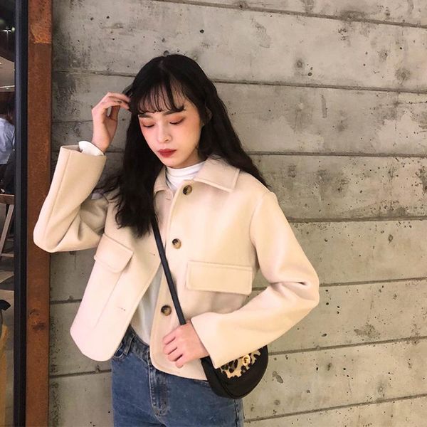 women's trench coats 3 colors women autumn and winter preppy style short warm wool coat female outwear long sleeve solid color jacket w, Tan;black
women's trench coats 3 colors women autumn and winter preppy style short warm wool coat female outwear long sleeve solid color jacket w, Tan;black
