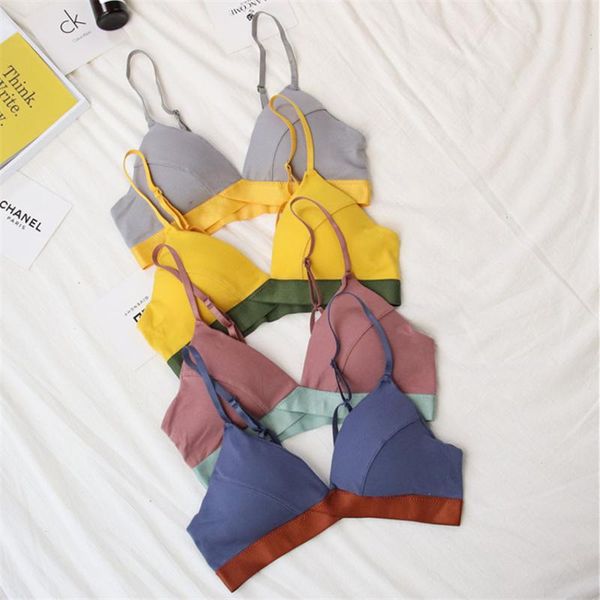 bras women bralette cotton bra candy color beauty back brassiere wireless soft underwear for female intimate lingerie, Red;black
bras women bralette cotton bra candy color beauty back brassiere wireless soft underwear for female intimate lingerie, Red;black