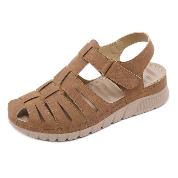 women vintage wedge sandals casual sewing ladies shoes female platform soft bottom baotou sandalias plus size 35-42, Black
women vintage wedge sandals casual sewing ladies shoes female platform soft bottom baotou sandalias plus size 35-42, Black