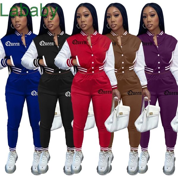 women tracksuits two piece set designer outfits letter printing baseball uniform splicing jacket cardigan trousers fashionable sportwear 9 c, Gray
women tracksuits two piece set designer outfits letter printing baseball uniform splicing jacket cardigan trousers fashionable sportwear 9 c, Gray