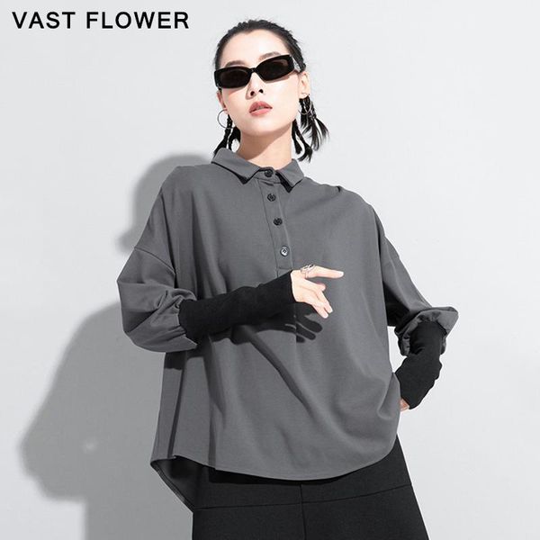 women's t-shirt black spliced long sleeve women lapel loose casual vintage tee tshirts femme fashion clothes spring autumn 2021, White
women's t-shirt black spliced long sleeve women lapel loose casual vintage tee tshirts femme fashion clothes spring autumn 2021, White
