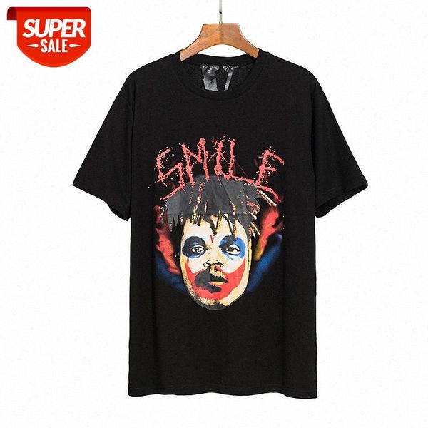 v@love clown makeup character movie poster pattern short sleeve #a88e, White;black