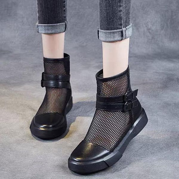 summer fashion boots women's breathable short thin section back zipper spring hollow sandals, Black
summer fashion boots women's breathable short thin section back zipper spring hollow sandals, Black