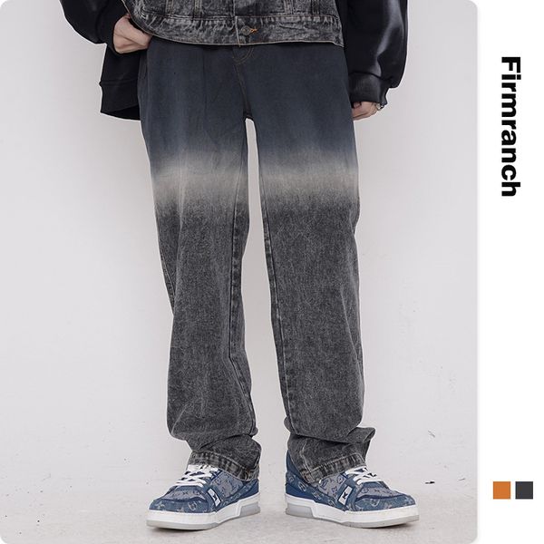 firmranch men/women couple gradients washed jeans pants ins hip hop street wear straight denim loose long dad trousers, Blue
firmranch men/women couple gradients washed jeans pants ins hip hop street wear straight denim loose long dad trousers, Blue