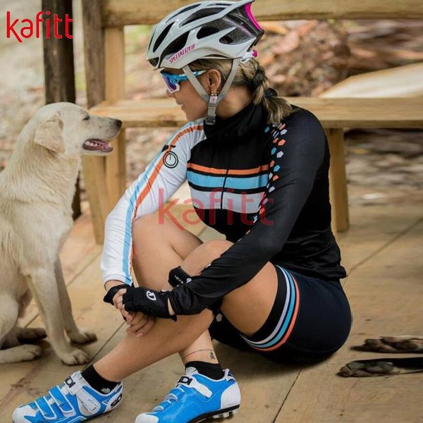 kafeet women' triathlon long-sleeved cycling uniform professional jersey sportswear overall overalls racing sets, Black;blue
kafeet women' triathlon long-sleeved cycling uniform professional jersey sportswear overall overalls racing sets, Black;blue