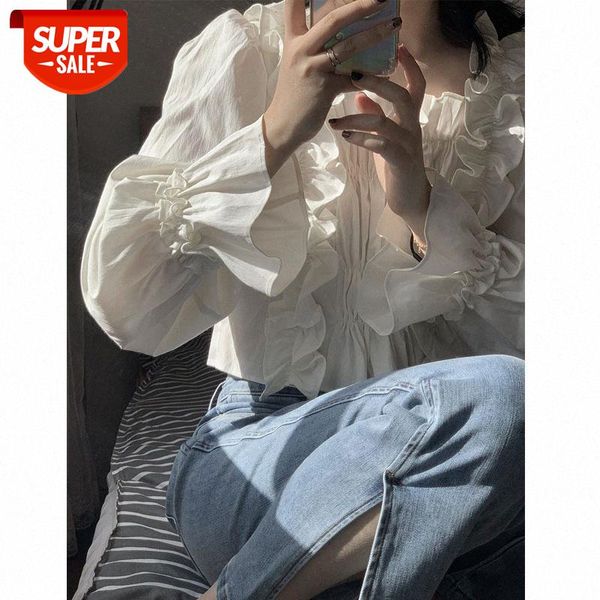 my girl design sense lace long-sleeved t-shirt women's bottoming korean trend #ka52, White
my girl design sense lace long-sleeved t-shirt women's bottoming korean trend #ka52, White