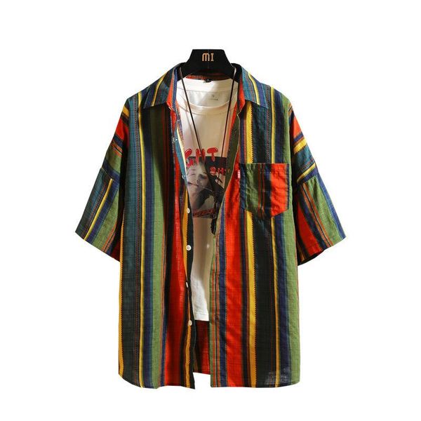 stripe bohemian hawaiian shirt men 5xl japanese cotton short sleeve beach casual shirts summer fashion hip hop blouses male 2021 men's, White;black
stripe bohemian hawaiian shirt men 5xl japanese cotton short sleeve beach casual shirts summer fashion hip hop blouses male 2021 men's, White;black