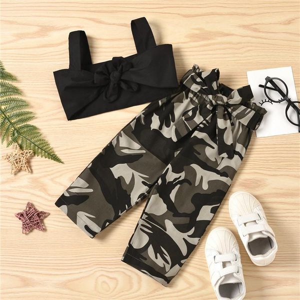 girl kid child clothing sets leisure style solid color knotted sleeveless suspender camouflage printing pants outfit, White
girl kid child clothing sets leisure style solid color knotted sleeveless suspender camouflage printing pants outfit, White