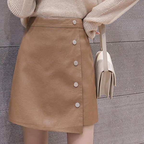 skirts shintimes 2021 autumn and winter button pu leather women skirt casual a-line mini high waisted faldas cortas, Black
skirts shintimes 2021 autumn and winter button pu leather women skirt casual a-line mini high waisted faldas cortas, Black