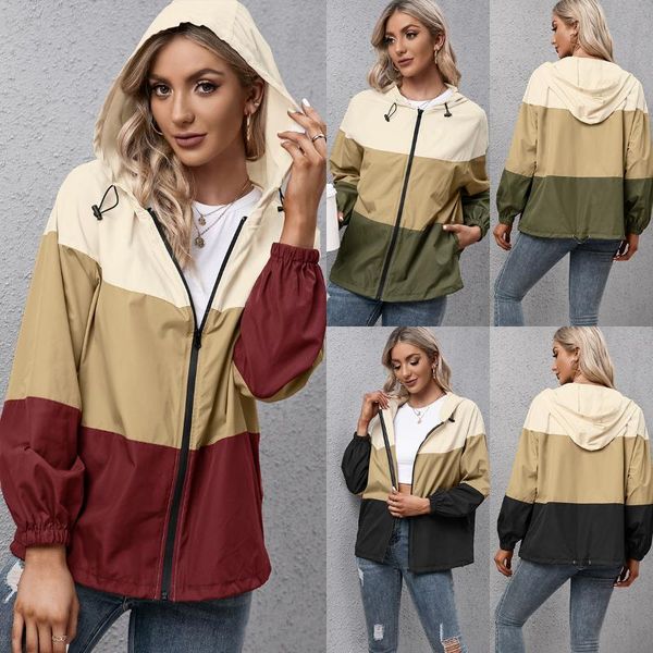 women's jackets kalenmos hooded colorblock waterproof clothes outdoor sports mountaineering rainwear casual jacket women coat, Black;brown
women's jackets kalenmos hooded colorblock waterproof clothes outdoor sports mountaineering rainwear casual jacket women coat, Black;brown