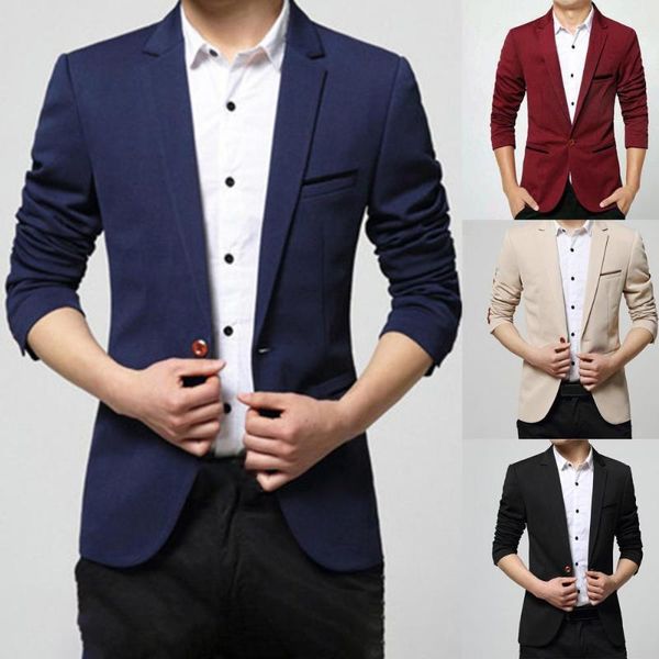 men's suits & blazers casual man suit jacket coat solid color long sleeve turn-down collar fomal business for work, White;black
men's suits & blazers casual man suit jacket coat solid color long sleeve turn-down collar fomal business for work, White;black