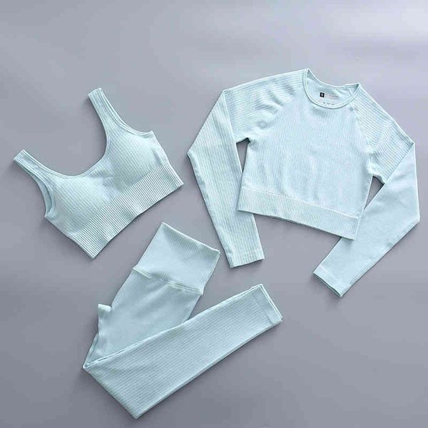 women's seamls yoga , sports long sved fitns suit, high waist tights, 2 / 3-piece set., Gray
women's seamls yoga , sports long sved fitns suit, high waist tights, 2 / 3-piece set., Gray