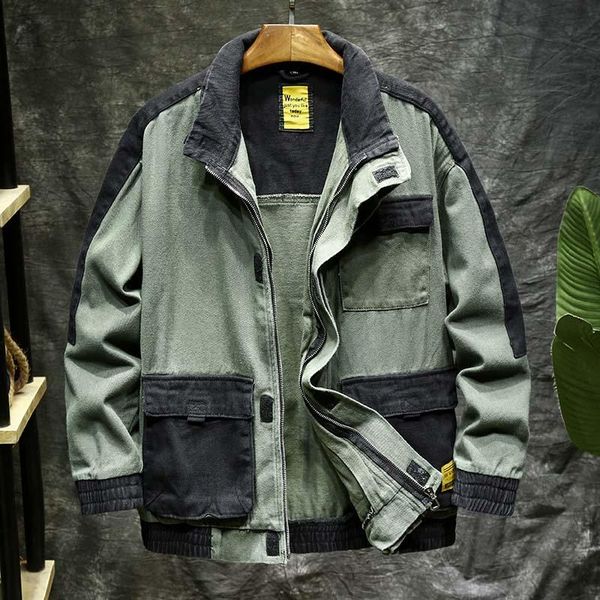 men's jackets denim jacket trend casual autumn hit color stitching fashion personality tooling tide brand top, Black;brown
men's jackets denim jacket trend casual autumn hit color stitching fashion personality tooling tide brand top, Black;brown