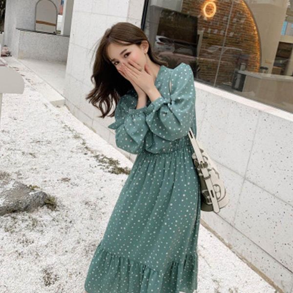 casual dresses direcly 2021 spring summer dress women chiffon vintage dot floral long sleeve bow neck pleated office beach party, Black;gray
casual dresses direcly 2021 spring summer dress women chiffon vintage dot floral long sleeve bow neck pleated office beach party, Black;gray