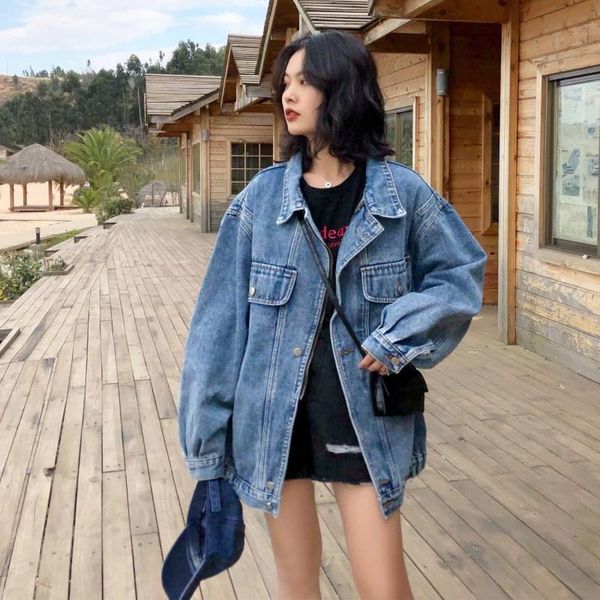 women's jackets denim jacket spring autumn loose korean coat oversize jeans women vintage harajuku coats 2021 kj2943, Black;brown
women's jackets denim jacket spring autumn loose korean coat oversize jeans women vintage harajuku coats 2021 kj2943, Black;brown