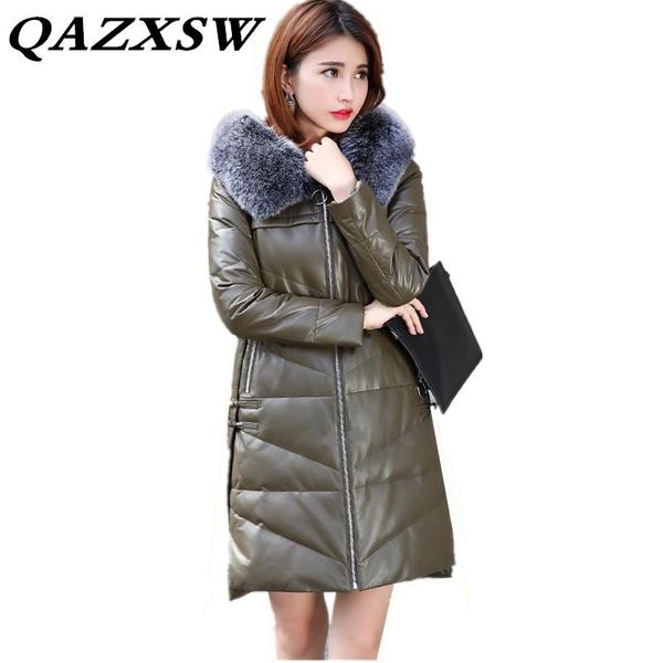 women's leather & faux 2021 women winter fur collar warm genuine down jacket hooded large size slim sheepskin long coat lf266, Black
women's leather & faux 2021 women winter fur collar warm genuine down jacket hooded large size slim sheepskin long coat lf266, Black