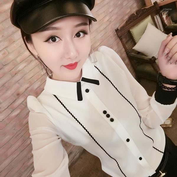 chiffon shirt women long sleeve 2021 spring square collar loose professional office lady blouse plus size 3xl women's blouses & shirts, White
chiffon shirt women long sleeve 2021 spring square collar loose professional office lady blouse plus size 3xl women's blouses & shirts, White