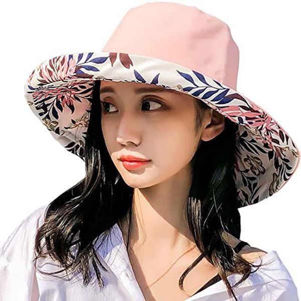 wide brim hats women's bucket print hat fashion summer big panamanian women sun for female beach double-sided fisherman, Blue;gray
wide brim hats women's bucket print hat fashion summer big panamanian women sun for female beach double-sided fisherman, Blue;gray