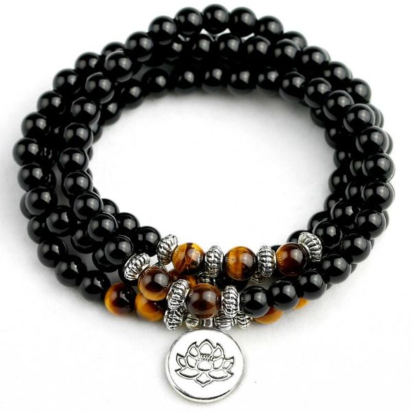 beaded, strands men's bracelet 108 beads natural black onyx tiger eye multi-layer rosary mala bracelets women
beaded, strands men's bracelet 108 beads natural black onyx tiger eye multi-layer rosary mala bracelets women