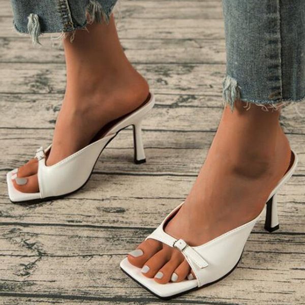 summer women's mules slippers elegant square toe high heels ladies slides shoes femme zapatos mujer zy809, Black
summer women's mules slippers elegant square toe high heels ladies slides shoes femme zapatos mujer zy809, Black