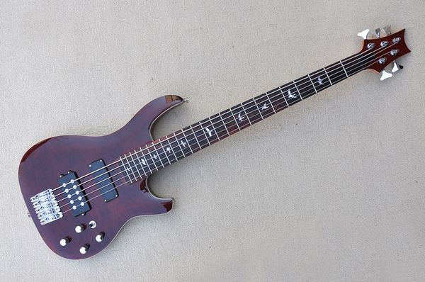 factory custom 5 strings brown electric bass guitar,quilted maple veneer,chrome hardwares,rosewood fretboard,offer customized
factory custom 5 strings brown electric bass guitar,quilted maple veneer,chrome hardwares,rosewood fretboard,offer customized