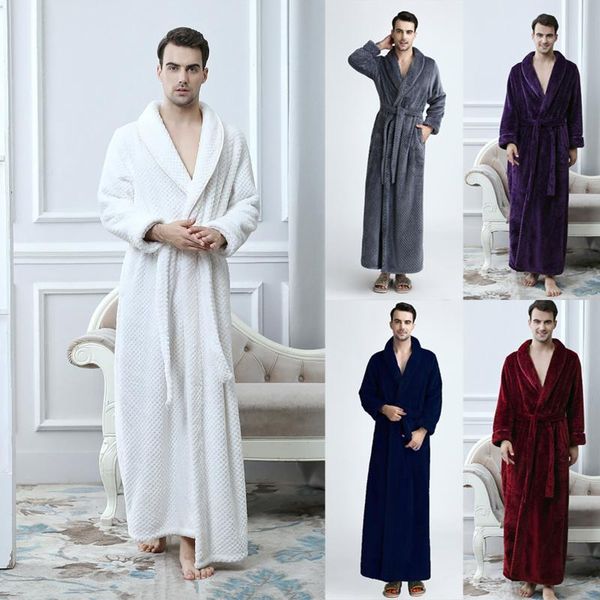 men's sleepwear robe winter warm solid bathrobe fala flannel pajamas waistband pocket suit male bath robes coat kimono, Black;brown
men's sleepwear robe winter warm solid bathrobe fala flannel pajamas waistband pocket suit male bath robes coat kimono, Black;brown