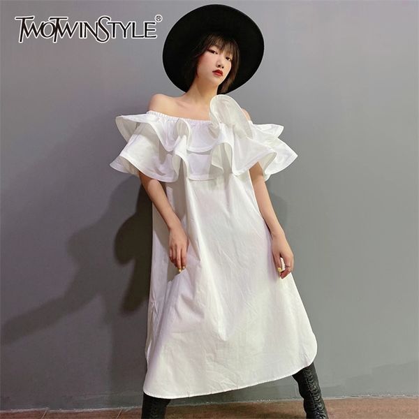 loose patchwork ruffle dress for women slash neck short sleeve solid dresses female fashion clothing 210520, Black;gray
loose patchwork ruffle dress for women slash neck short sleeve solid dresses female fashion clothing 210520, Black;gray