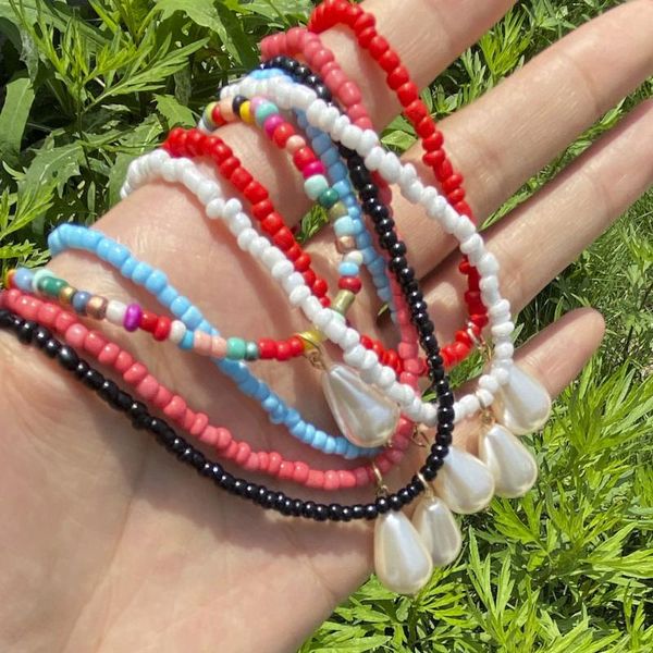chokers bohemian water drop pearl pendant necklaces fashion handmade beaded clavicle for women girls jewelry gift, Golden;silver
chokers bohemian water drop pearl pendant necklaces fashion handmade beaded clavicle for women girls jewelry gift, Golden;silver