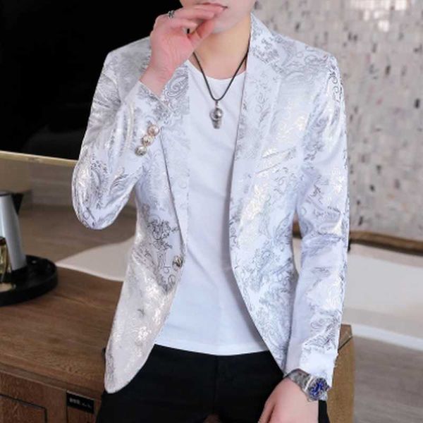 men's suits & blazers mens slim fit gold silver blazer jacket men nightclub wedding party suit stage singers coats for, White;black
men's suits & blazers mens slim fit gold silver blazer jacket men nightclub wedding party suit stage singers coats for, White;black