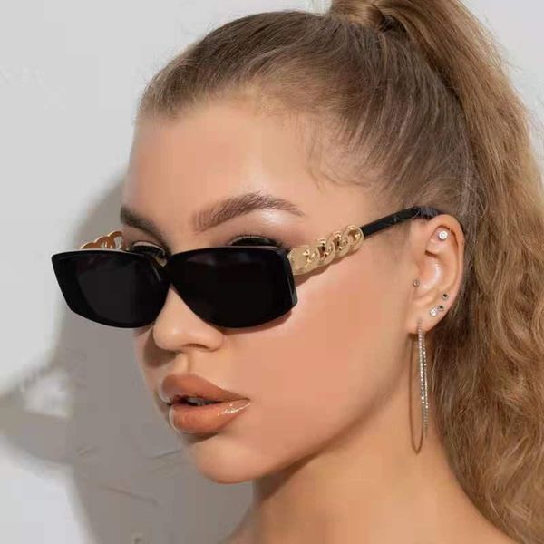sunglasses european and american retro metal chain women trend personality glasses men, White;black
sunglasses european and american retro metal chain women trend personality glasses men, White;black