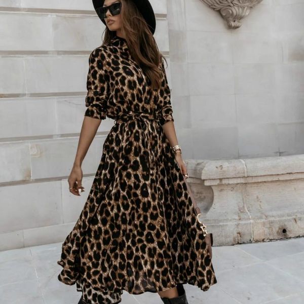 vintage leopard print maxi dress women boho long sleeve turn down collar casual shirt high waist dresses robe, Black;gray
vintage leopard print maxi dress women boho long sleeve turn down collar casual shirt high waist dresses robe, Black;gray