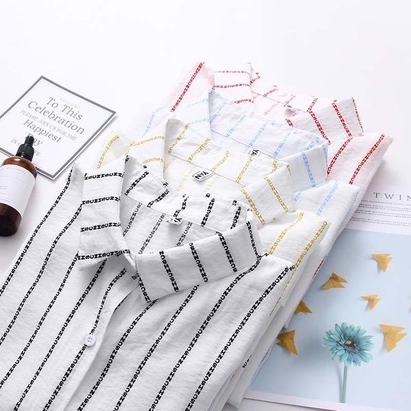women casual long sleeve fashion stripes blouse 2021 slim work shirts office blusas mujer business shirt women's blouses &, White
women casual long sleeve fashion stripes blouse 2021 slim work shirts office blusas mujer business shirt women's blouses &, White