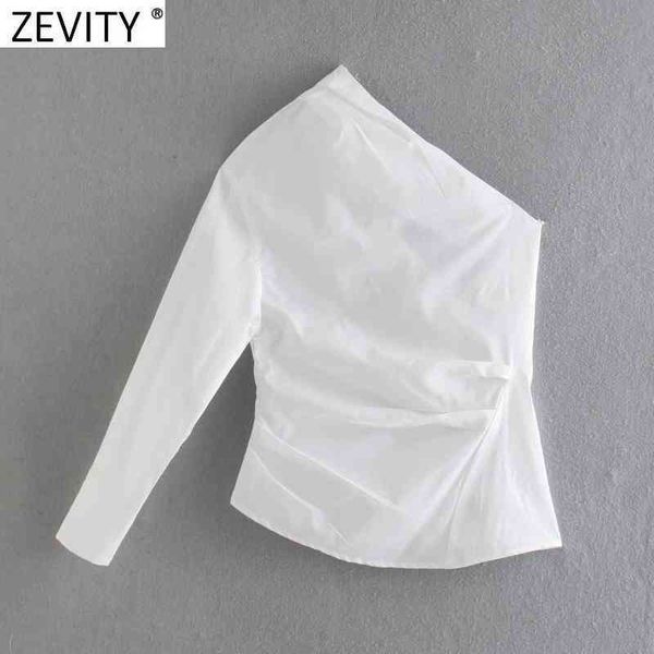 zevity women fashion single shoulder white asymmetric smock blouse ladies back buttons pleated femininas shirt chic ls9306 210419
zevity women fashion single shoulder white asymmetric smock blouse ladies back buttons pleated femininas shirt chic ls9306 210419