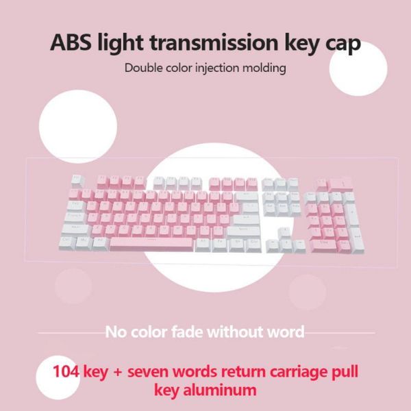 mechanical keyboard special keycap 104key abs color diy double injection light transmission cap wear-resistant dropship keyboards
mechanical keyboard special keycap 104key abs color diy double injection light transmission cap wear-resistant dropship keyboards