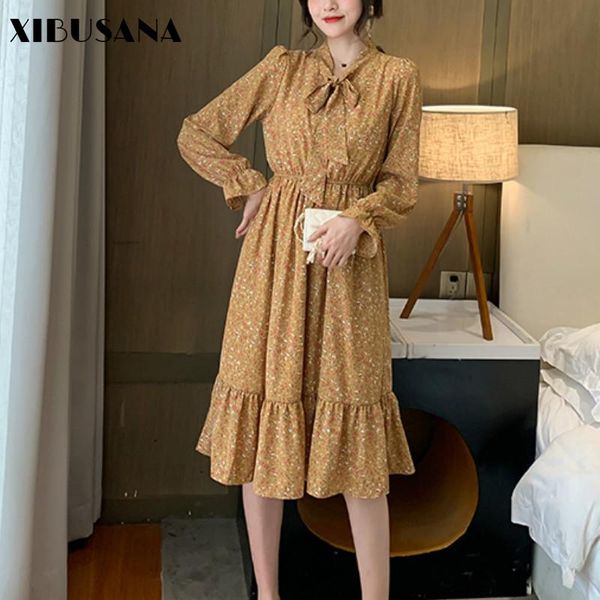 casual dresses women chiffon dress 2021 spring autumn vintage floral pleated long sleeve plus size patchwork vestidos with lining, Black;gray
casual dresses women chiffon dress 2021 spring autumn vintage floral pleated long sleeve plus size patchwork vestidos with lining, Black;gray