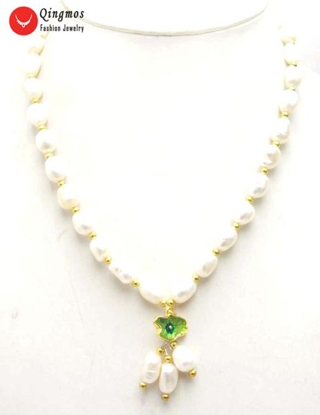 pendant necklaces qingmos natural pearl necklace for women jewelry with 7-9mm white baroque chokers 17" lotus leaf nec6004, Silver
pendant necklaces qingmos natural pearl necklace for women jewelry with 7-9mm white baroque chokers 17" lotus leaf nec6004, Silver
