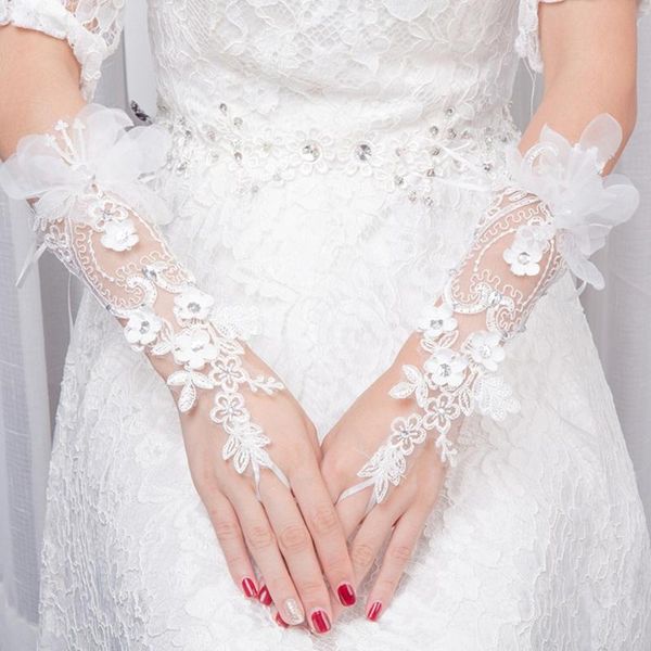 bridal gloves hongfuyu elegant tulle lace fingerless for bride flower girls women wedding prom party accessories, White
bridal gloves hongfuyu elegant tulle lace fingerless for bride flower girls women wedding prom party accessories, White
