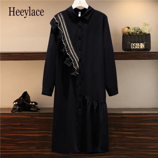 casual dresses plus size women fall office black gray shirt dress autumn 2021 long sleeve ruff street fashion elegant tunic party
casual dresses plus size women fall office black gray shirt dress autumn 2021 long sleeve ruff street fashion elegant tunic party