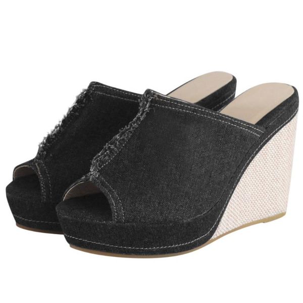 slippers sagace 2021 summer shoes women denim platform wedges sandals ladies arrived slides fashion high heels, Black
slippers sagace 2021 summer shoes women denim platform wedges sandals ladies arrived slides fashion high heels, Black