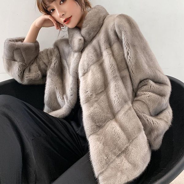 women's fur & faux 2021 whole mink real regular medium slim women coat autumn winter stand collar jacket, Black
women's fur & faux 2021 whole mink real regular medium slim women coat autumn winter stand collar jacket, Black