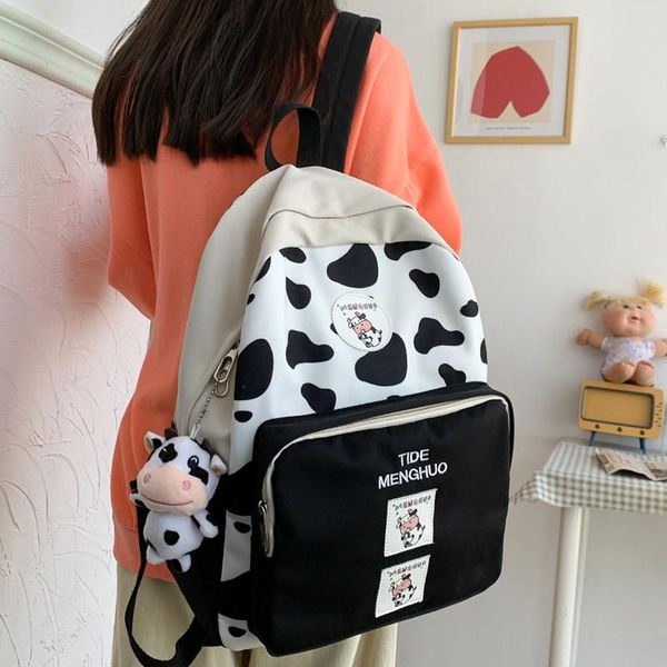 school bags 2021 girl student backpack embroidery female harajuku bag fashion lapcute cows leopard women lady
school bags 2021 girl student backpack embroidery female harajuku bag fashion lapcute cows leopard women lady