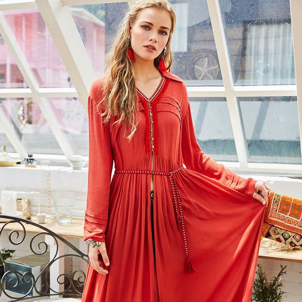 women v neck patchwork boho apparel autumn embroidery pleated tassel button long sleeve ladies casual es, Black;gray
women v neck patchwork boho apparel autumn embroidery pleated tassel button long sleeve ladies casual es, Black;gray