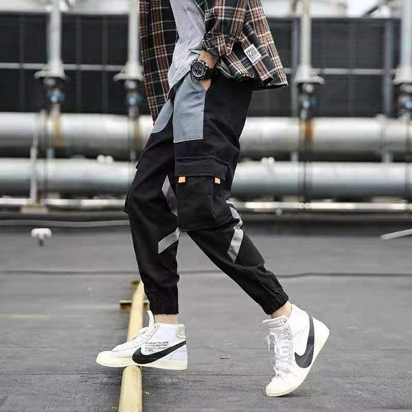 men's pants side pockets cargo harem hip hop casual male tatical joggers trousers fashion streetwear xxl, Black
men's pants side pockets cargo harem hip hop casual male tatical joggers trousers fashion streetwear xxl, Black
