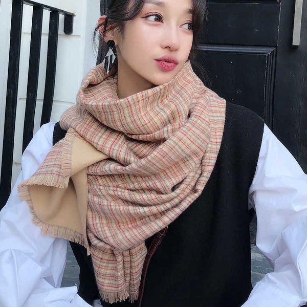 women's scarf autumn and winter plaid scarf double-sided imitation cashmere british warm big shawl versatile bib, Blue;gray
women's scarf autumn and winter plaid scarf double-sided imitation cashmere british warm big shawl versatile bib, Blue;gray