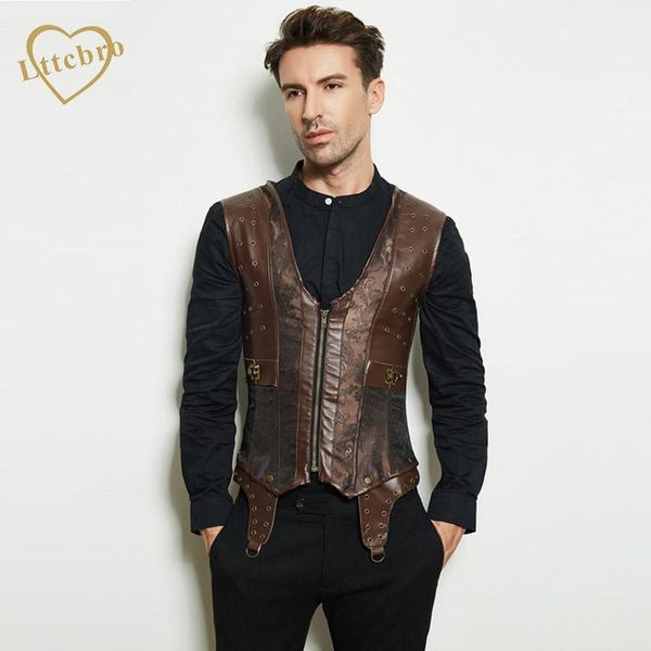 men's body shapers mens corset steampunk vest brown collar sleeveless steel boned gothic jacket slimming corsets for men, Black;brown
men's body shapers mens corset steampunk vest brown collar sleeveless steel boned gothic jacket slimming corsets for men, Black;brown
